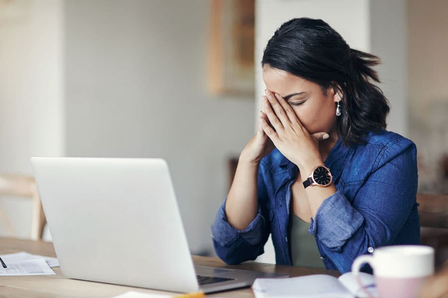 Woman at Work Laptop